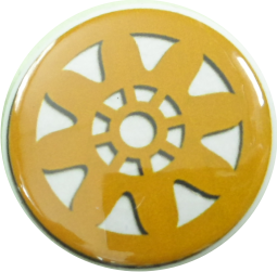 Rad des Buddha Button